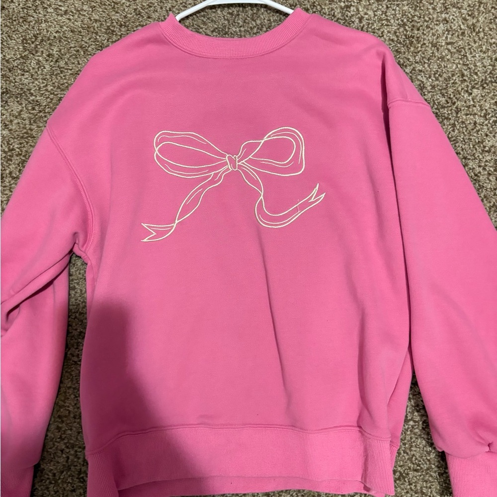Pink Bow Sweatshirt